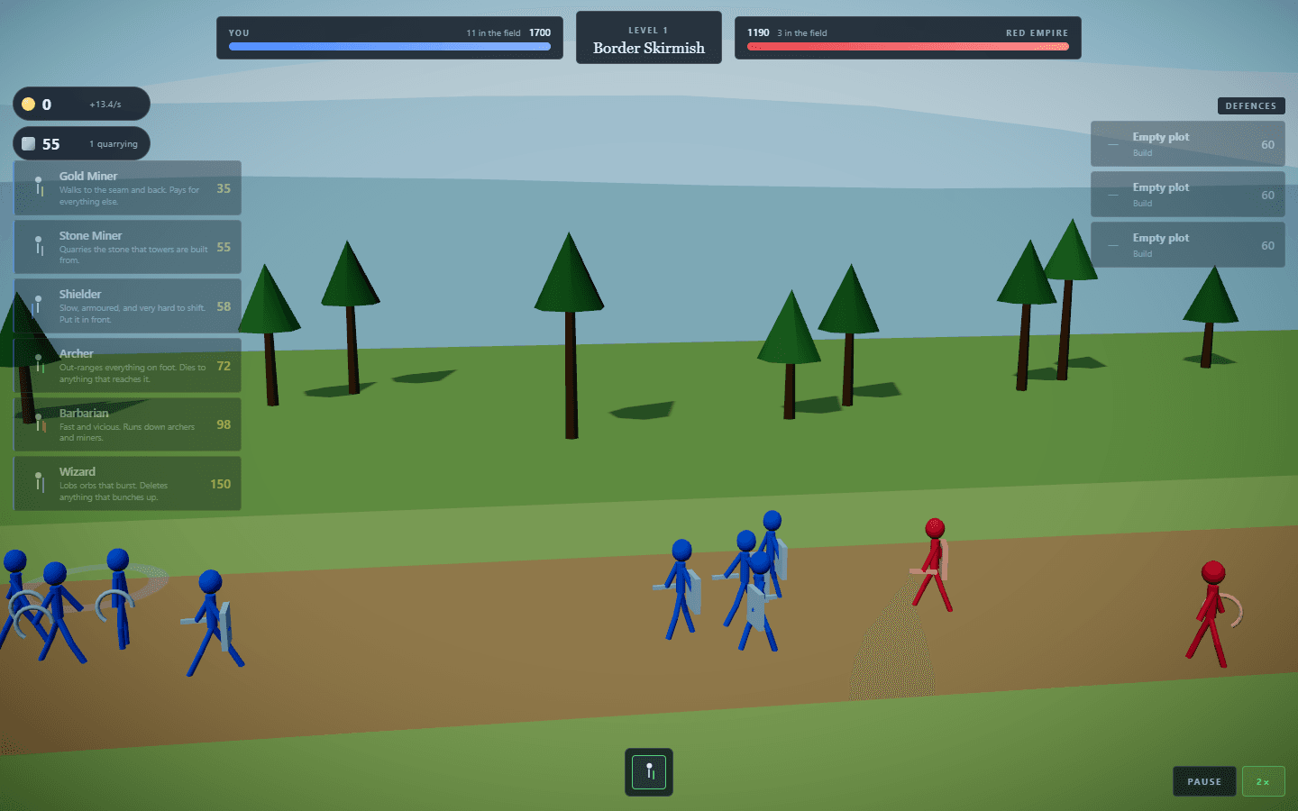 Stickfront gameplay